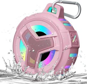 Bluetooth Shower Speaker, IP67 Waterproof Portable Wireless Small Speakers, Floating, 24H Playtime for Home, Gifts for Women, Girls - Pink