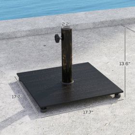 Square Patio Umbrella Base, 29 Lbs Metal Umbrella Stand Base With Adjustable Foot Pads, Heavy Duty Patio Umbrella Holder For 1.51.9 Umbrella Pole (Option: Bronze)